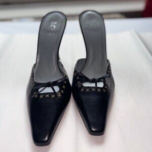 BCBG Black Leather Heels